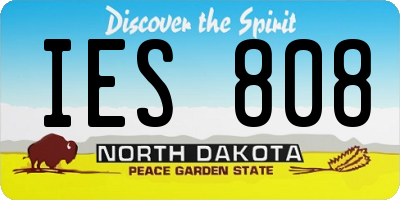 ND license plate IES808