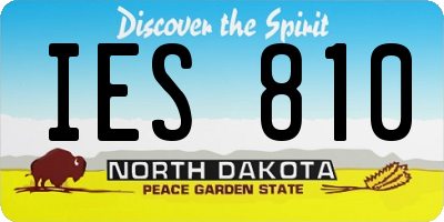ND license plate IES810