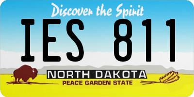 ND license plate IES811