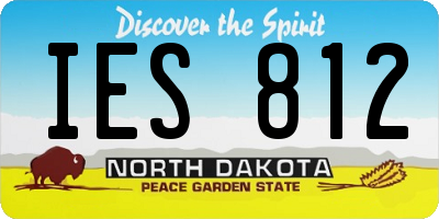 ND license plate IES812