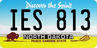ND license plate IES813