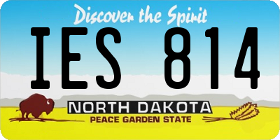 ND license plate IES814