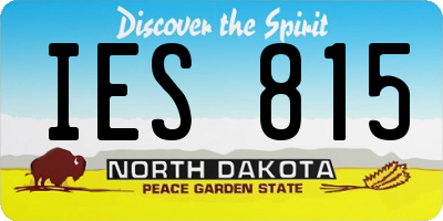 ND license plate IES815
