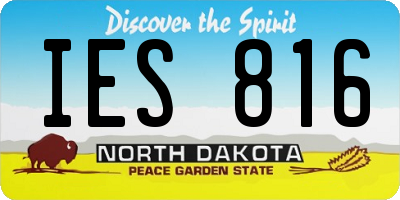 ND license plate IES816