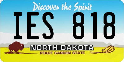ND license plate IES818