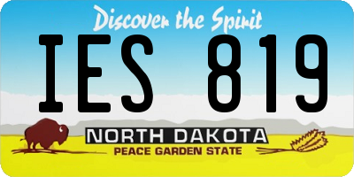ND license plate IES819