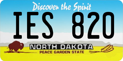 ND license plate IES820
