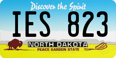 ND license plate IES823
