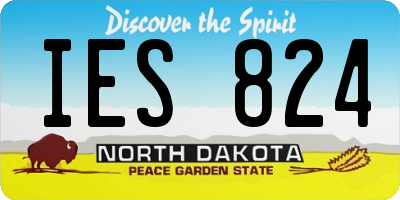 ND license plate IES824