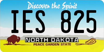 ND license plate IES825