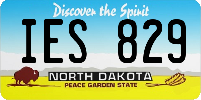 ND license plate IES829