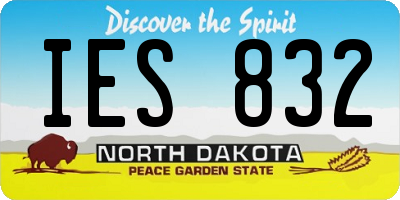 ND license plate IES832