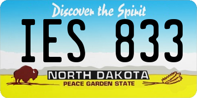 ND license plate IES833