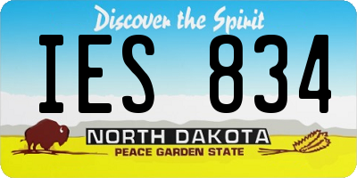 ND license plate IES834