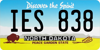 ND license plate IES838