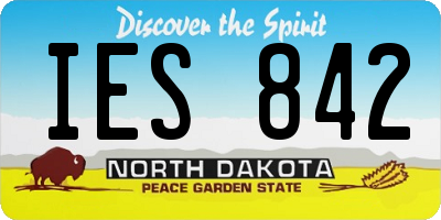 ND license plate IES842