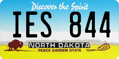 ND license plate IES844