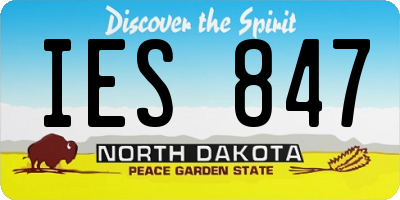 ND license plate IES847