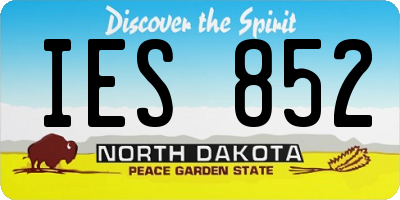 ND license plate IES852