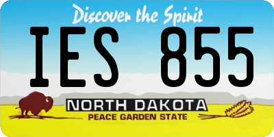 ND license plate IES855