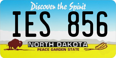 ND license plate IES856