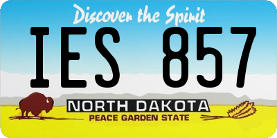 ND license plate IES857