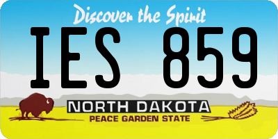 ND license plate IES859