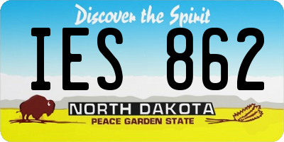 ND license plate IES862