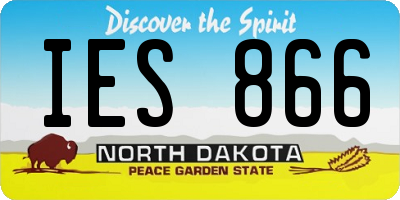 ND license plate IES866