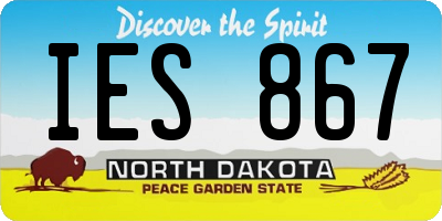 ND license plate IES867