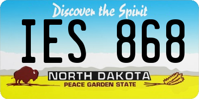 ND license plate IES868