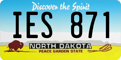 ND license plate IES871