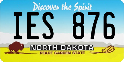 ND license plate IES876