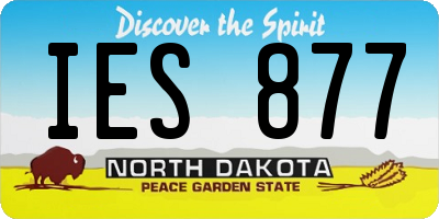 ND license plate IES877