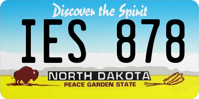 ND license plate IES878