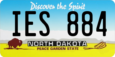 ND license plate IES884