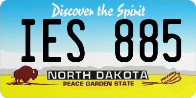 ND license plate IES885