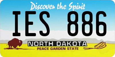 ND license plate IES886