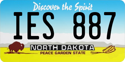 ND license plate IES887