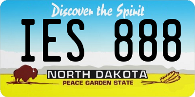 ND license plate IES888