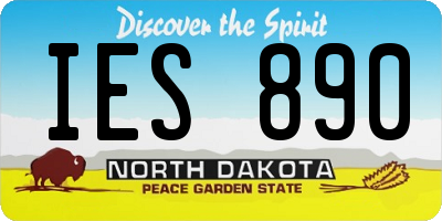 ND license plate IES890