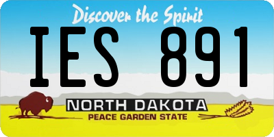 ND license plate IES891