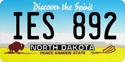 ND license plate IES892