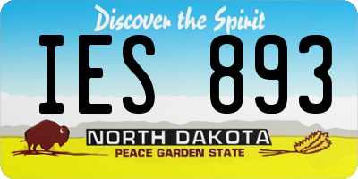 ND license plate IES893