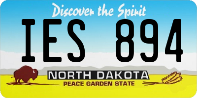 ND license plate IES894