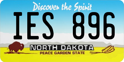 ND license plate IES896