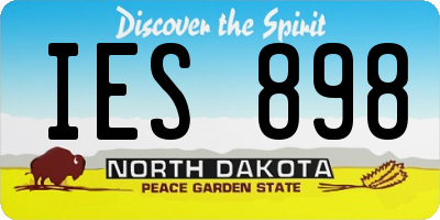 ND license plate IES898