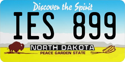 ND license plate IES899