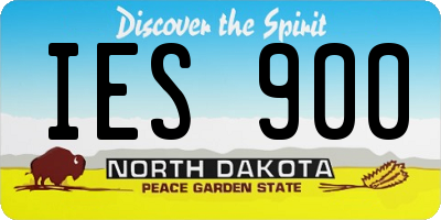 ND license plate IES900