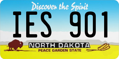 ND license plate IES901